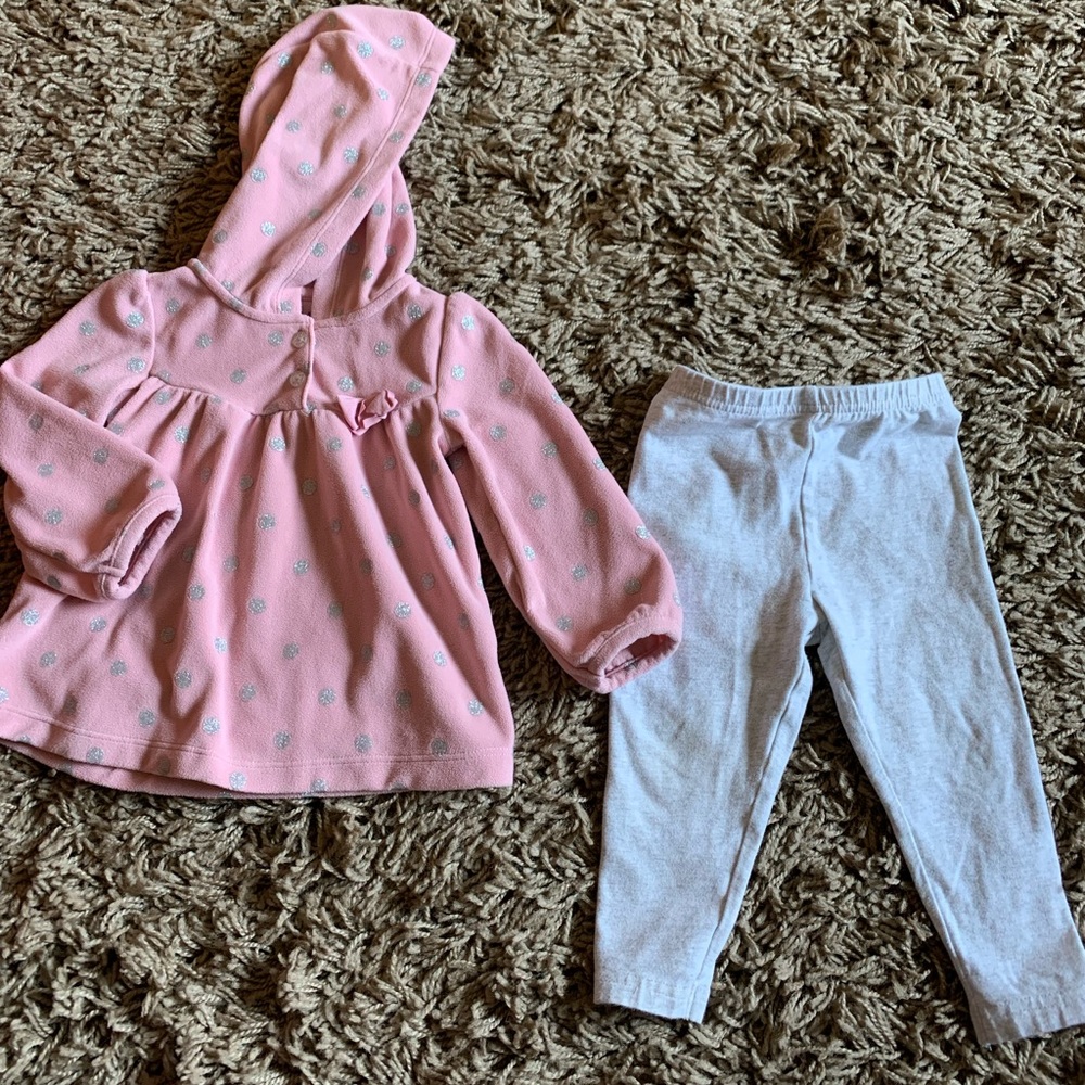 18M hoodie and leggings outfit